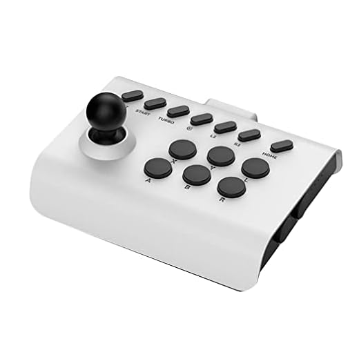 LiLiTok Arcade Fight Stick, Street Fighter Arcade Combattimento Joystick con Turbo & Macro, compatibile con Xbox / PS4 / PS3 / Switch/PC/Android iOS Phone (bianco nero)