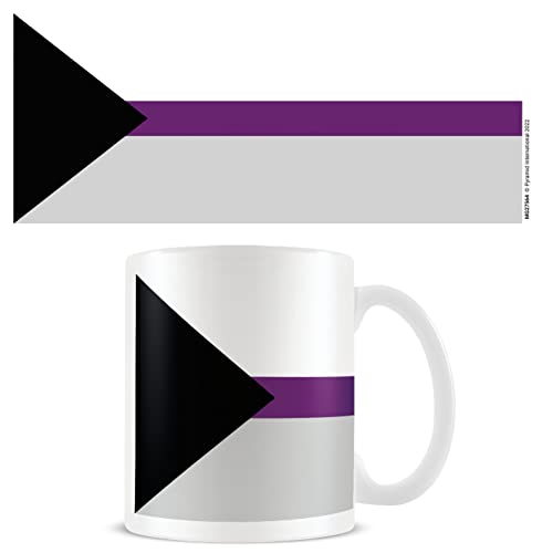 Pyramid International Demisexual Flag Mug - White/Black/Purple, One Size