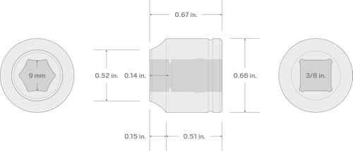 Image of TEKTON 3 /8 Inch Drive x 9 mm 6-Point Socket | SHD11109