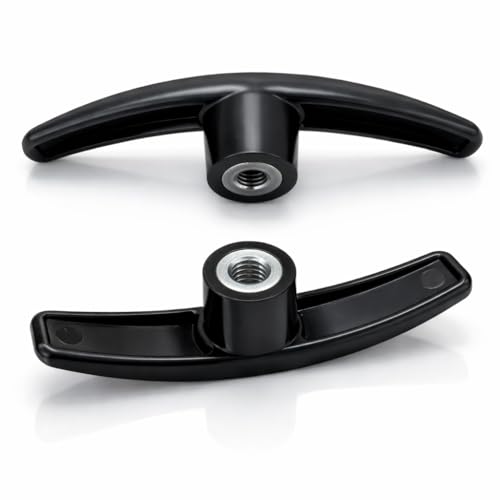 Image of T10036N RV Dump Valve Handle Replacement | Spiral-Reinforced RV Waste Valve Handle with Extended Grip, Compatible with Valterra Bladex 3 inch & 1.5 inch Waste Valves | 2-Piece Kit