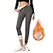 Plus Size Leggings Women Thermal Leggings Soft Black High Waisted Sherpa Pants Womens Fleece Lined Fashion Thick Warm Hiking Ropa de Invierno para Mujer Dark Gray S
