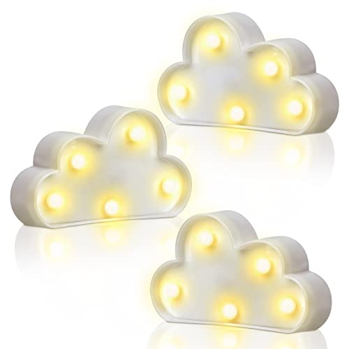 clothmile 3 Pcs LED Cloud Night Light Can Be Hung On The Wall Kids Room Room Light, Suitable for Birthday Party Holiday Decoration Baby Room Nursery...