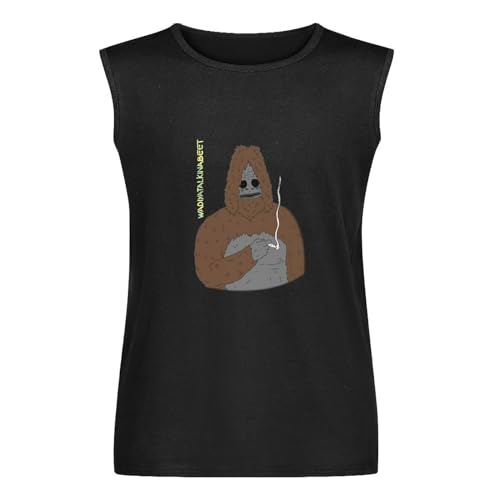 Sassy The Sasquatch Big LEZ Show Un Whatcha Talk Funny Ai07 Men's Sleeveless T Shirt Black XXL