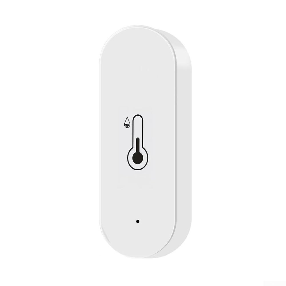 Wifi Smart Temperature And Humidity Sensor For Cozylife App With Voice Control And Real Time Alerts For Indoor Home Greenhouse Pet Habitat Monitoring White