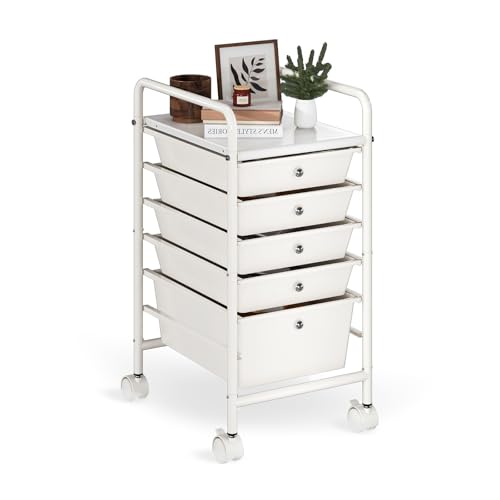 Meuble de rangement mobile à roulettes avec tiroirs pour optimiser l'espace de travail - 2