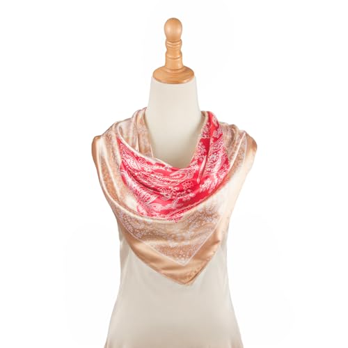 2 Pcs Head Scarf for Women Like Satin Head Scarf Silk Scarf for Women Hair Wrap Sleeping 35 x 35 Inches4