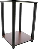 Furinno Turn-N-Tube End Table Corner Shelves, Set of 2, Dark Cherry/Black