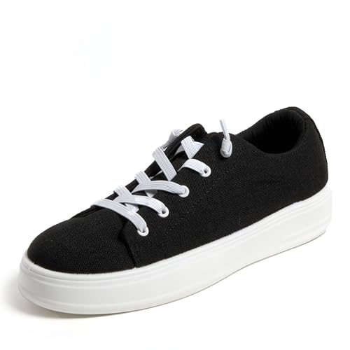 Dearfoams Women's Mabel Woven Lace Up, Black, 9H by Dearfoams - Used condition - US$13.31