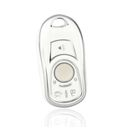 Coque de clé Buick en TPU blanc pour Encore Envision Enclave Lacrosse