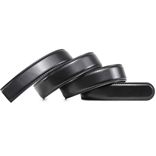 Founders & C Mens Leather Ratchet Belt Strap Only 1 3/8" Without Buckle,Replacement Strap Suitable for 40MM Slide Buckle3