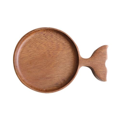 Unomor Japanese Walnut Fish Dish Plate Creative Serving Bowl Flavor Seasoning Plate