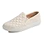Beige Quilted Vegan Leather