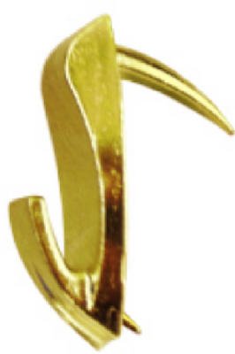 Image of Hillman Fasteners 122393 Medium Brass Wall Biter Picture Hanger - 4 Pack