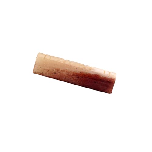 Totority 1piece String Bass Guitar Camel Bone Nut Pre-slotted Natural Bone Nut for Easy Installation Random Guitar Accessory for Enhanced Tone and Performance