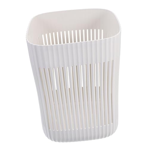 Caneca de basura rectangular blanca para hogar y cocina