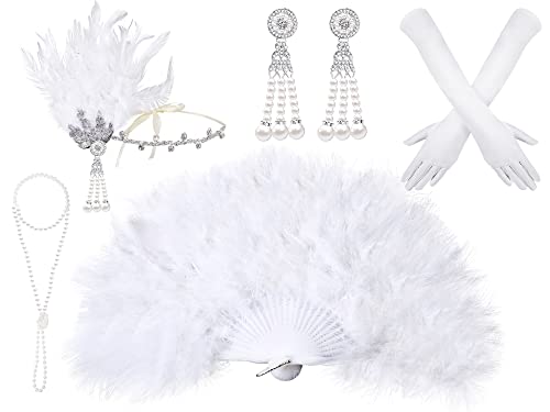 Tatuo 6 Pcs 1020s Flapper Costume for Women Roaring 20s