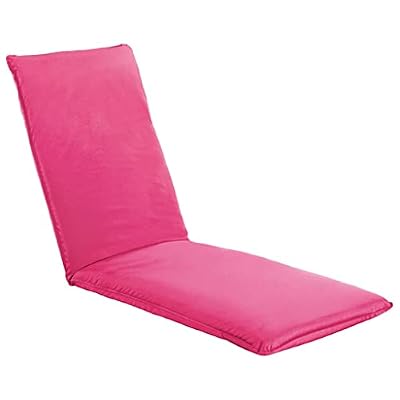 KMUNGDWG Folding Pink Sunlounger with 5-Level Adjustment, 600D Oxford Fabric Outdoor Lounge Bed for Beach, Garden or Pool, Steel Frame and Sponge for Stability