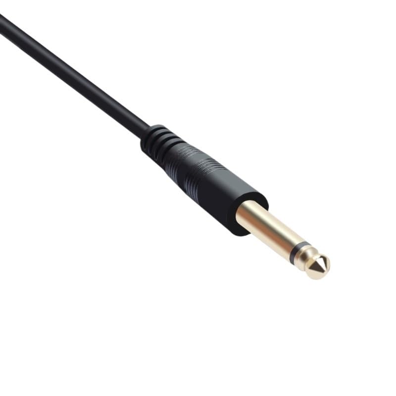 Cable adaptador de convertidor de música macho a doble de 6,35 mm hembra de 6,35 mm
