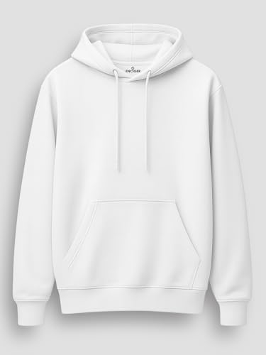 Image of Womens Plain Hoodie - Soft Cotton Blend Fleece Sweatshirt with Kangaroo Pocket & Drawstring Hood | Warm, Comfortable Winter Wear for Daily Use, Travel & Casual Outings