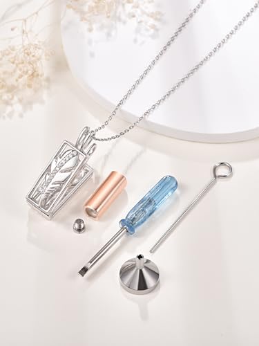 Customized Urn Necklaces for Ashes for Men Women 925 Sterling Silver Cross Necklace for Human Pets Ashes Cremation Memorial Jewelry for Keepsake2