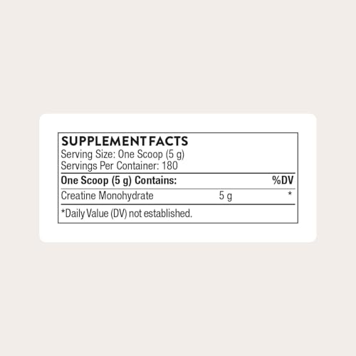 Image of THORNE Creatine - Micronized Creatine Monohydrate Powder - Support for Muscles & Cognitive Function* - for Women & Men - Unflavored - NSF Certified for Sport - 5 g per Serving - 180 Servings