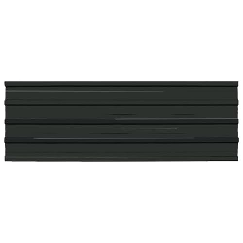 Paneles de techo de acero galvanizado, 12 unidades, antracita, duraderos y resistentes a la intemperie, para edificios industriales y residenciales, fácil montaje