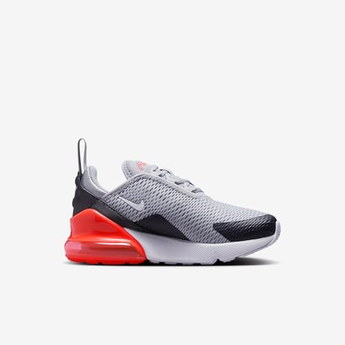 Nike Air Max 270 Little Kids' Shoe (AO2372-039, Wolf Grey/Anthracite/Bright Crimson/White) Size 10.53
