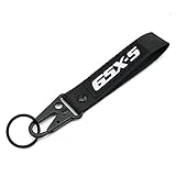 XIDAODIT Motorcycle Nylon Lanyard Keychain Embroidery KeyRing For SUZUKI GSX-S750 GSX-S1000 GSX-S1000GT GSXS 125 750 1000 1000GT (Black)