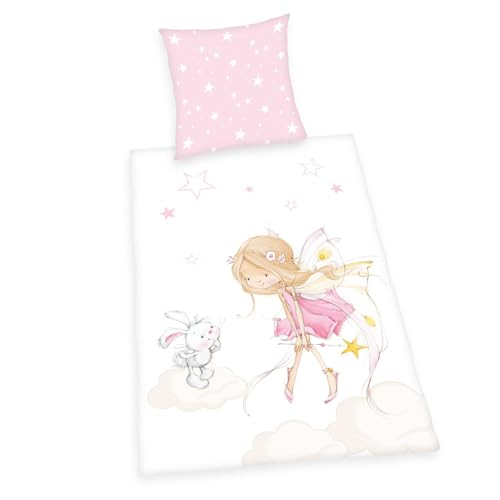Herding Little Fairy Bettwäsche-Set, Kopfkissenbezug 80 x 80 cm, Bettbezug...