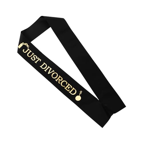 HOLIDYOYO Divorce Celebration Essential: 5pcs 'just Divorced' Sash Elegant Waist Belt Decor for Women's Party