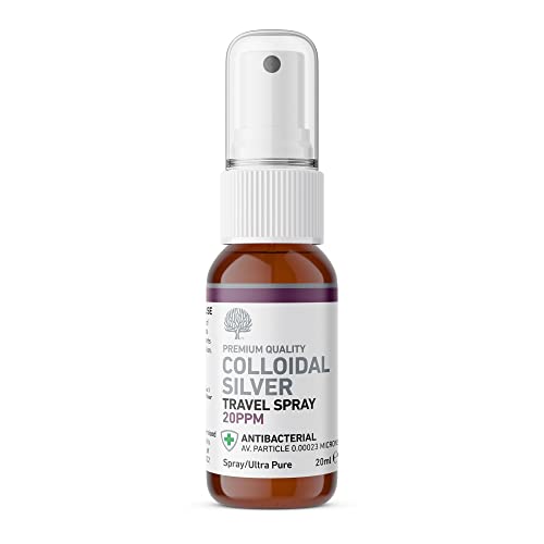 Natures Greatest Secret Colloidal Silver Spray 20ppm 20ml | Travel Size | Crystal-Clear Ionic | pH 9.0 | Amber Glass | Natural & Vegan