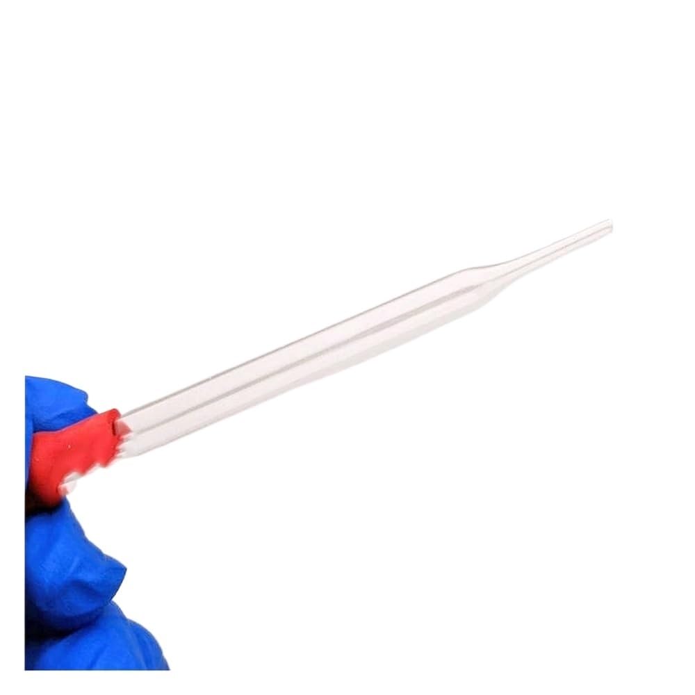 Pipeta de transferencia de vidrio, Goteros de pipeta vidrio sin graduar 100 a 150 mm con cabeza goma, 10 unidades(120mm)