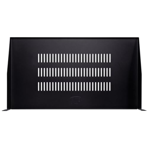 Image of NavePoint Cantilever Server Shelf Vented Shelves Rack Mount 19 Inch 1U Black 10 Inches (250mm) deep