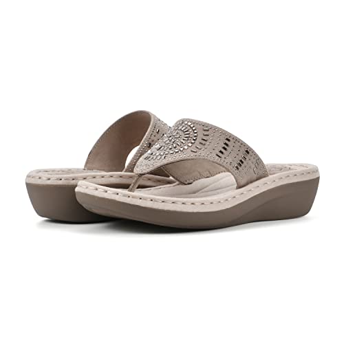 CLIFFS BY WHITE MOUNTAIN Women's Cienna Mini Wedge Flip Flop Sandal2
