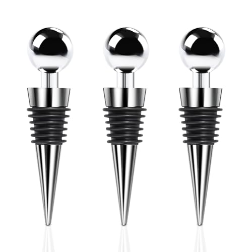 Wine Bottle Stopper 3PCS Wine Stoppers for Wine Bottles Wine Stoppers Bottle Stopper Silicone Wine Bottle Stopper Wine Toppers for Wine Bottles for Home, Hotel, Club, Bar Venues