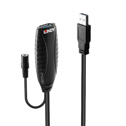LINDY 43156 10m USB 3.0 Aktivverlängerung, Schwarz