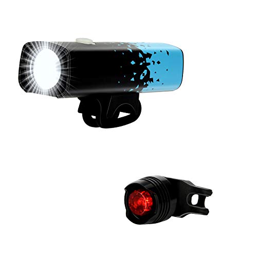HISVISION USB Rechargeable Bike Light Set,Super Bright 1000 Lumens Front and Back IP65