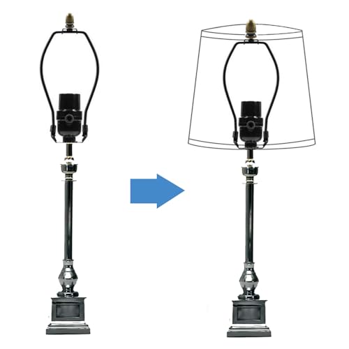 Image of ECUDIS Pack of 4 Solid Metal Lamp Finials Caps Knob for Lamp Shade Harp Holder (Antique Brass)