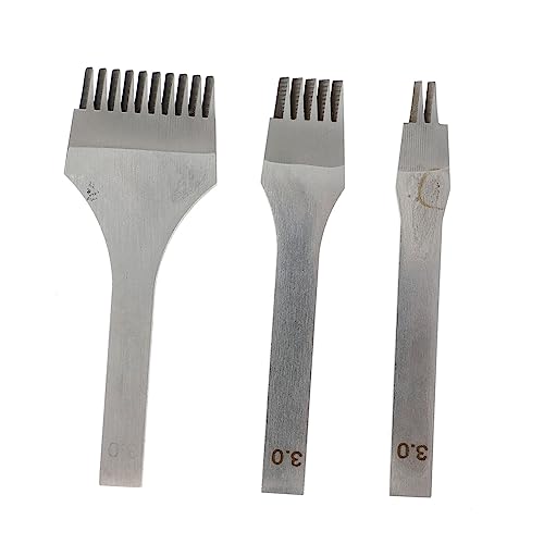 ARTSEWPLY 3Pcs Leather Hole Punch Durable Punching Tools for Leather Craft Various Hole for DIY Projects Easy to Use for Leatherworking and Sewing