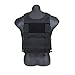 IDOGEAR SPORTS Tactical Back Panel MOLLE Zipper Kit Molle Zipper Strap with Expand Loading for Tactical Vest CPC JPC AVS (Black)