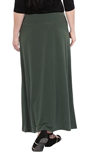 Kosher Casual Women's Maxi Skirt Wrinkle Free Silky and Dressy Fabric2