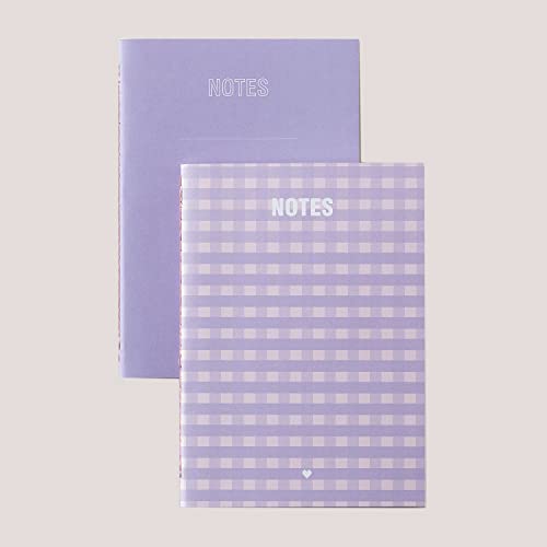 SKLUM 2-er Set Siman Notizblöcke Violett Lavendel Cover