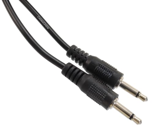 Cable de audio 3.5mm mono macho a macho 2ft miniatura 4