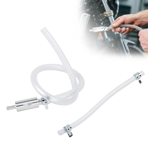 ComedyKing Purgeur de Frein Voiture, Liquide de Frein Moto, Moto Voiture Embrayage Frein Purge Tuyau unidirectionnel Valve Tube Purge Outil kit, Colliers de Serrage et Valve en Aluminium