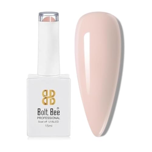 Image of Bolt Bee Brown Nude Color Gel Nail Polish Soak Off UV Gel DIY at Home Manicure Salon Nail Art (128, 15ml)