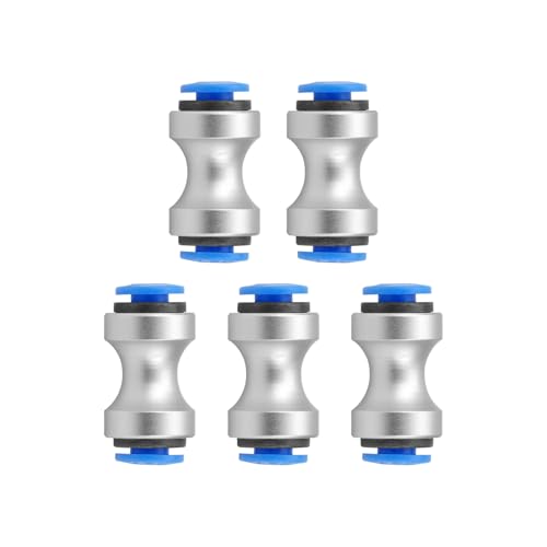 Bowden Tube Connector 5pcs Teflon PTFE Tubing Connectors 3D Printer Accessories，Plastic Metal Mixed Feed Pipe for 3D Pri