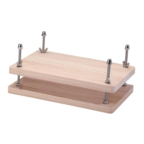 SM SunniMix Wooden Book Press Book Binding Board DIY Crafting Multifunction Nonslip Handmade Paper Press for Journals Tabletop Beginners, Wood
