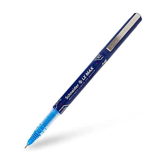 Image of Luxor Schneider LX Max Roller Ball Pen - 0.5mm Fine Tip | Smooth & Smudge-Free Writing | Pack of 1 - Blue
