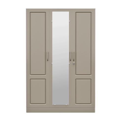 Image of Wakefit Wardrobe for Bedroom | 3 Yr Warranty | Cupboard for Bedroom, Almirah, Wooden Wardrobe, Comes with LED light, Storage Drawer, Mirror & Hanger, Density:680-750kg /m, Free Installation(Tyrian-CB)