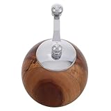 YARNOW Pfeffermühle kleine Mühle für Gewürze Handkurbelschleifmaschine Getreidemühle mit Handkurbel manuelle Kaffeemühle Mini-Mühle Holz Light Brown